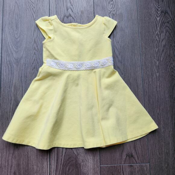 Janie and Jack Other - Janie & Jack Yellow Crochet Trim Ponte Dress, 3t